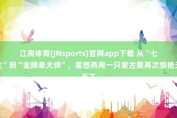 江南体育(JNsports)官网app下载 从“七公主”到“金牌牵犬师”，霍想燕用一只蒙古獒再次惊艳天下