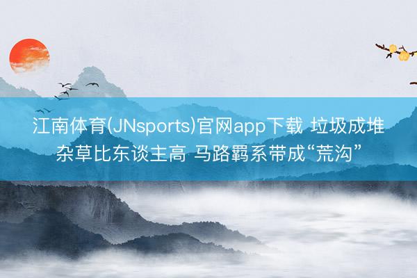 江南体育(JNsports)官网app下载 垃圾成堆杂草比东谈主高 马路羁系带成“荒沟”